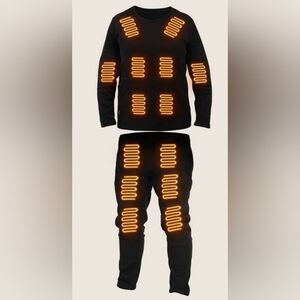 Heated Black Two-Piece Jacket and Pant Set
